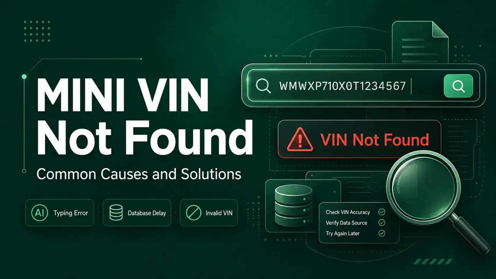 MINI VIN Not Found