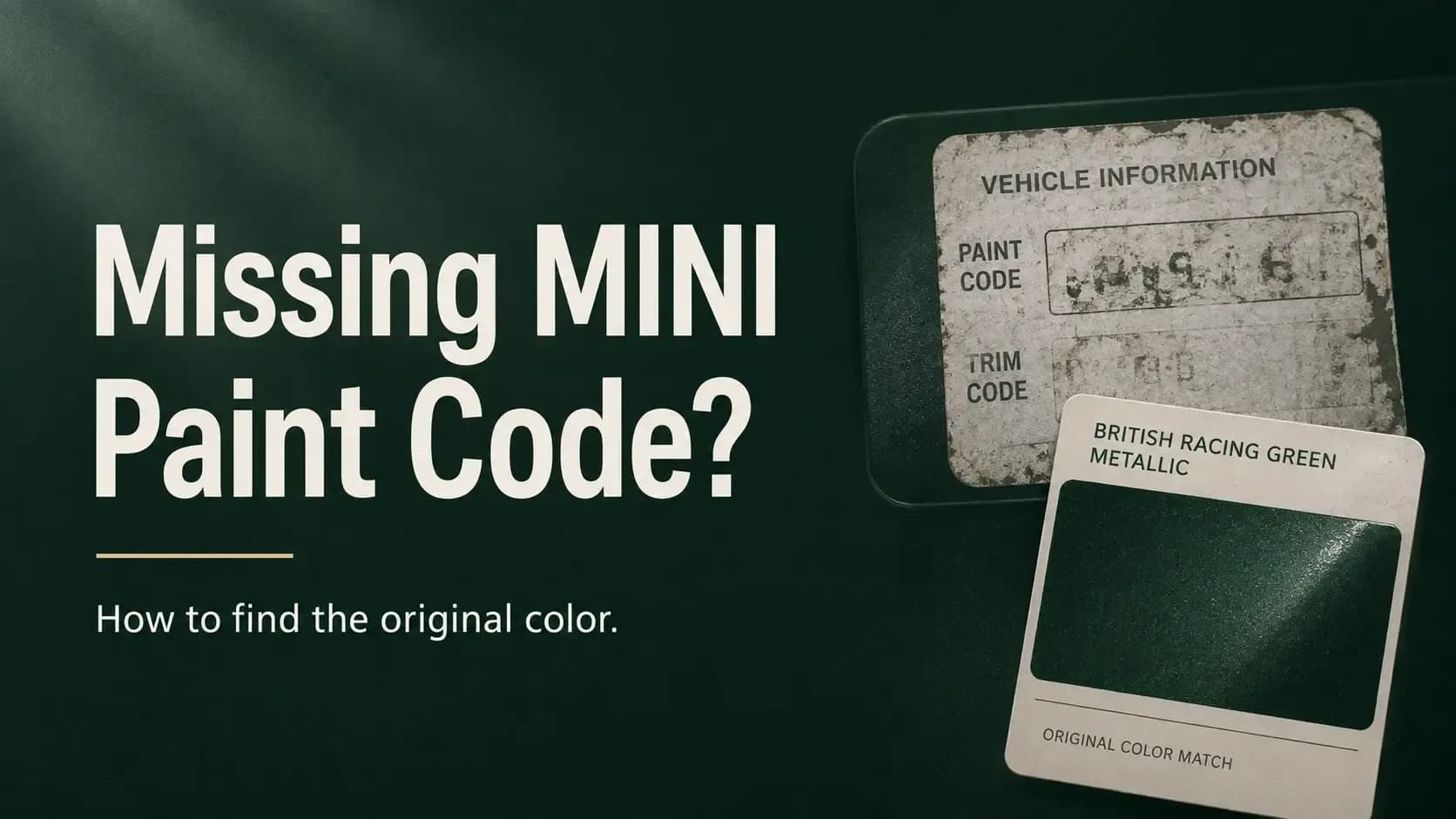 MINI Paint Code Label Missing