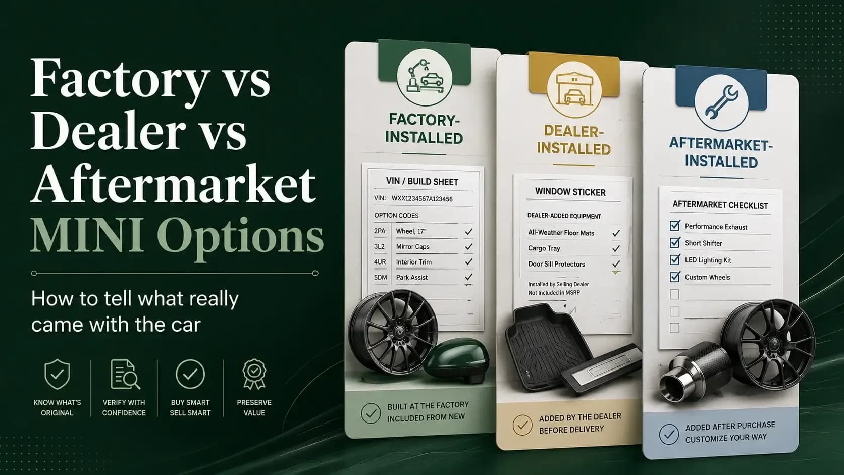 Factory vs Dealer vs Aftermarket MINI Options