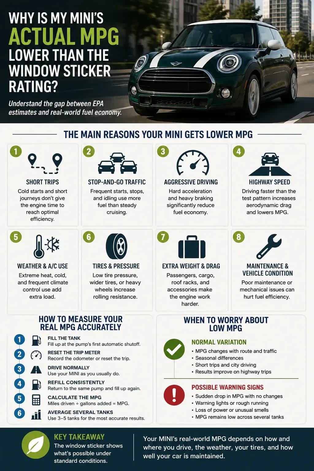 Why Is Your MINI’s Actual MPG Lower Than the Window Sticker Rating?